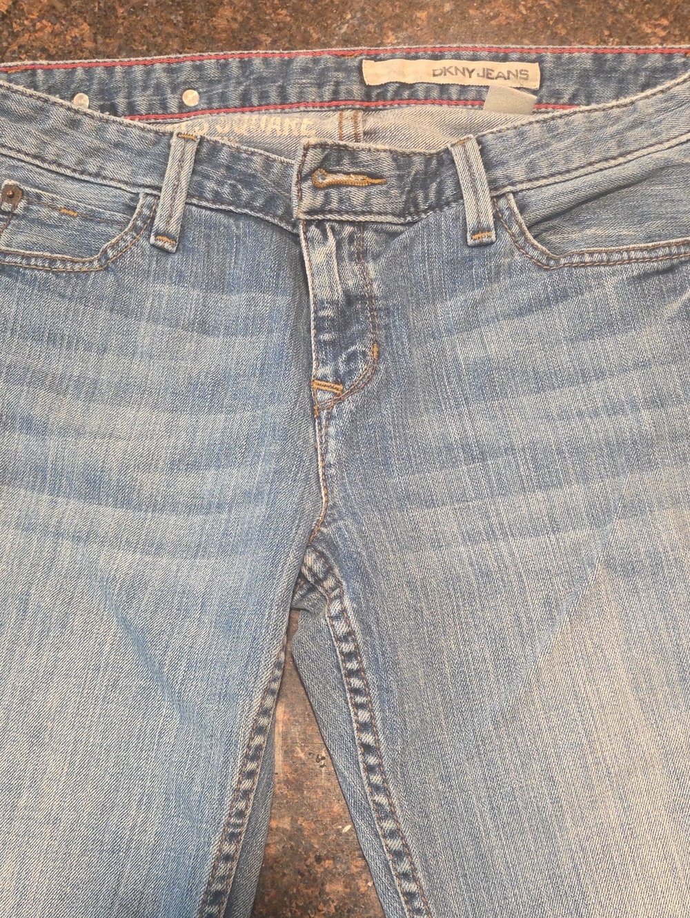DKNY Light Wash Skinny Jeans in Faded Blue